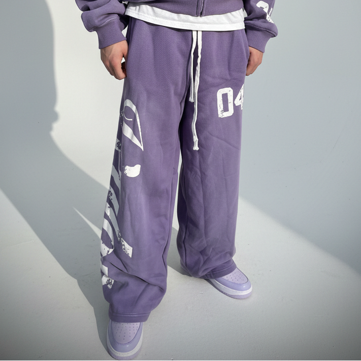 VELOUR VIOLET SWEATS